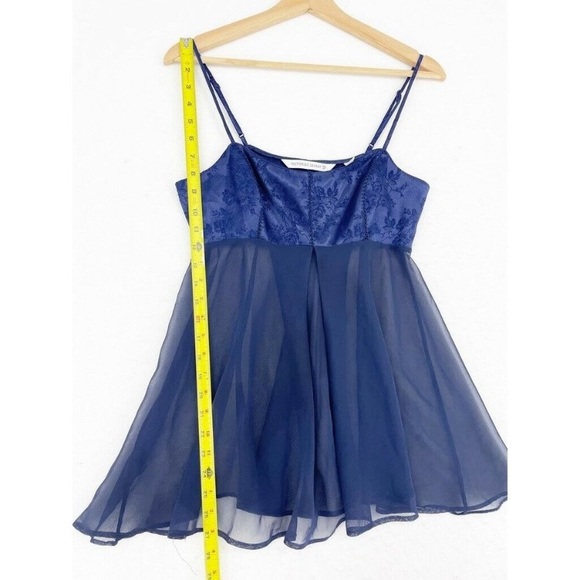 Vintage y2k Victoria’s Secret Babydoll Tank Sheer Size XS Blue Lingerie 2000's - Picture 5 of 9